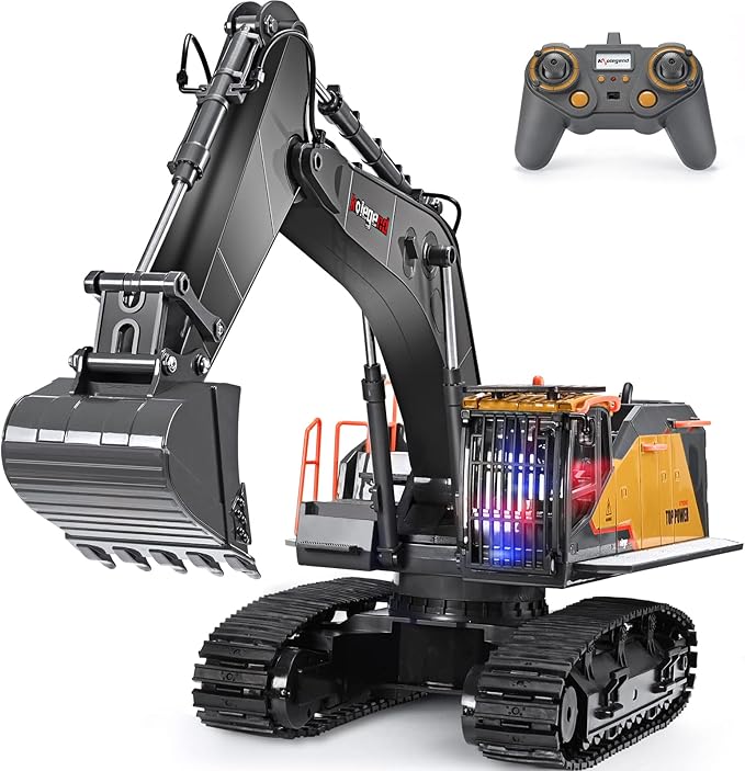 Kolegend 22‑Channel RC Excavator (1:14) with Metal Shovel